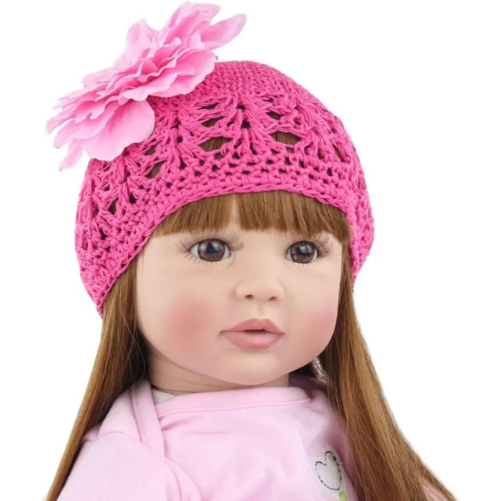 24 inch Reborn Toddler Dolls Girl Soft Silicone Vinyl Vivid Cute Toddler Reborn